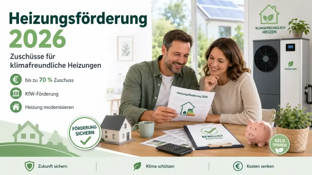 Heizungsförderung 2026 KfW Zuschuss für klimafreundliche Heizung