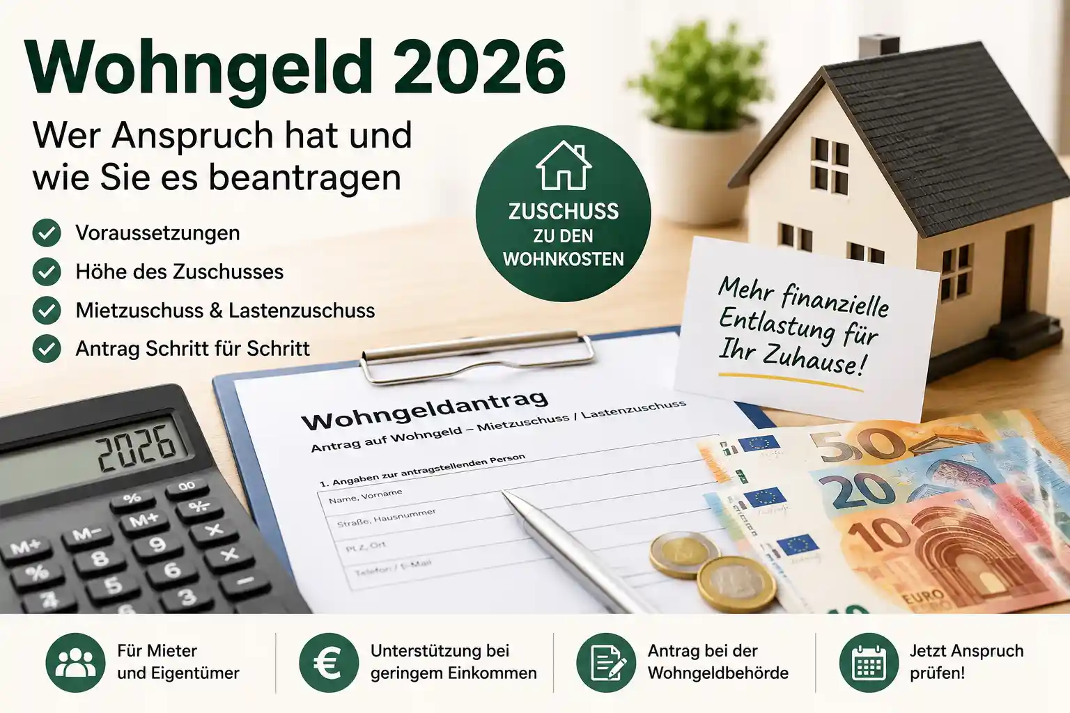 Wohngeld 2026 Anspruch und Antrag einfach erklärt