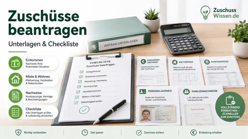 Zuschüsse beantragen Unterlagen und Checkliste einfach erklärt
